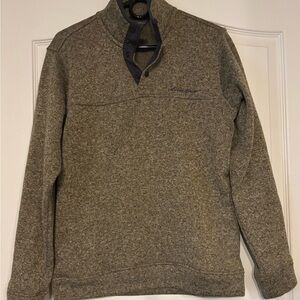 Men's Heathered Gray Quarter-Snap Sweater Pullover